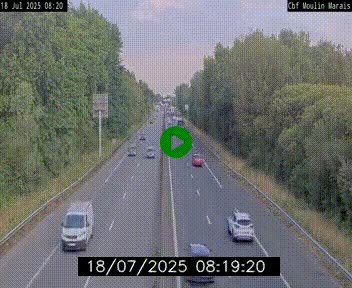 Webcam sur le périphérique de Nantes (N844) entre la Porte de Saint-Luce et la Porte d'Anjou, à l'est de la ville