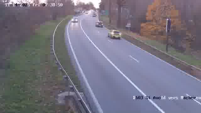Webcam sur la D603 située à proximité de Saint-Avold. Vue orientée vers Macheren.