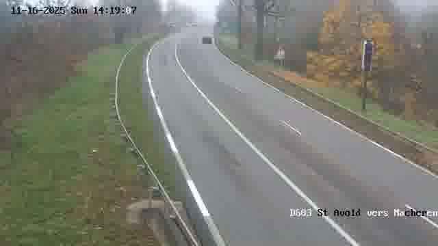 Webcam sur la D603 située à proximité de Saint-Avold. Vue orientée vers Macheren.