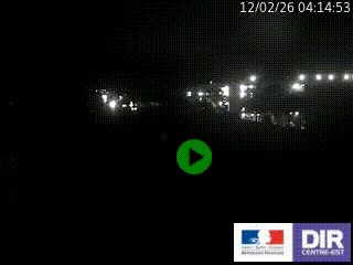 Webcam trafic au bout de l'A42, à la jonction avec le Boulevard Périphérique Nord de Lyon (D383) à Villeurbanne. Vue orientée vers Marseille