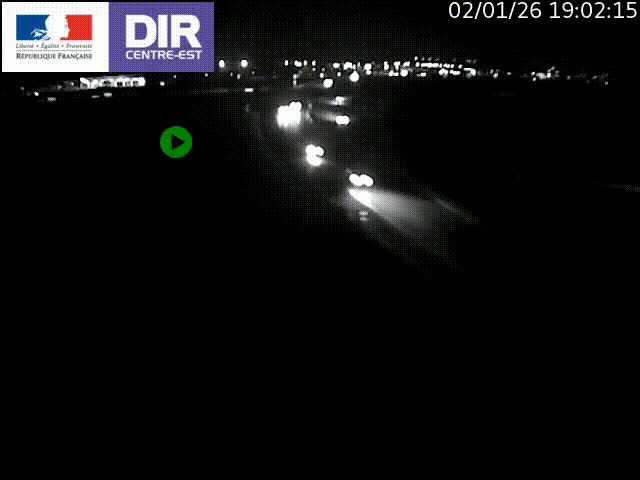 Webcam sur le contournement de Valence, sur la Nationale 7, caméra orientée vers Lyon