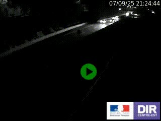 Caméra autoroutière sur l'A47 à hauteur de Givors, a proximité de Lyon. La webcam est orientée vers Lyon