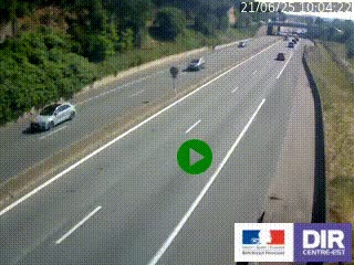 Caméra autoroutière sur l'A47 à hauteur de Givors, a proximité de Lyon. La webcam est orientée vers Lyon