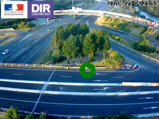 Webcam traffic à Grenoble-sud sur l'autoroute A480. Vue orientée vers l'entrée et la sortie de Grenoble