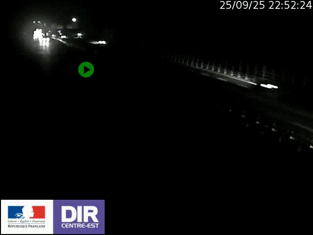 Caméra trafic à la jonction entre l'A46 (Rocade-est de Lyon) et l'A42 à hauteur de Vault-en-Velin en direction de Marseille