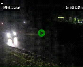 Webcam en périphérie de Chartres sur la N123, à hauteur de Luisant. Vue orientée vers Chartres