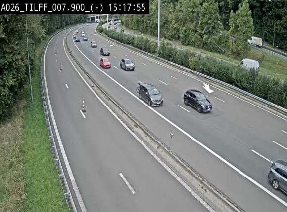 Webcam autoroute A26/E25 à Esneux, en Belgique en direction Luxembourg - BK 7.9