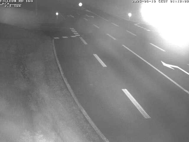 Webcam sur la RD164 à Tilleux. Vue orientée vers Neufchâteau