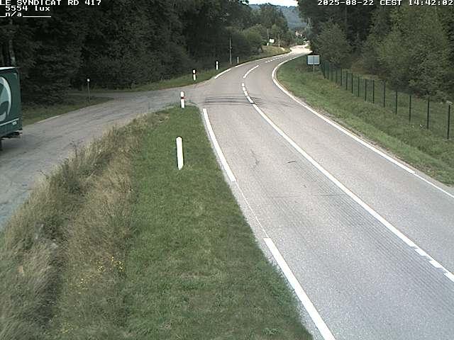 Webcam dans les Vosges dans la commune du Syndicat sur la D417 sur la route de Gerardmer