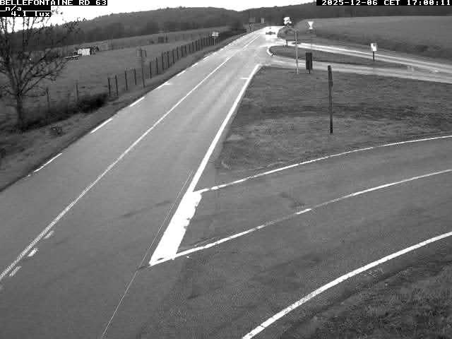 Webcam à Bellefontaine dans les Vosges à 552 mètres d'altitude sur la D63, à la jonction avec la D20A