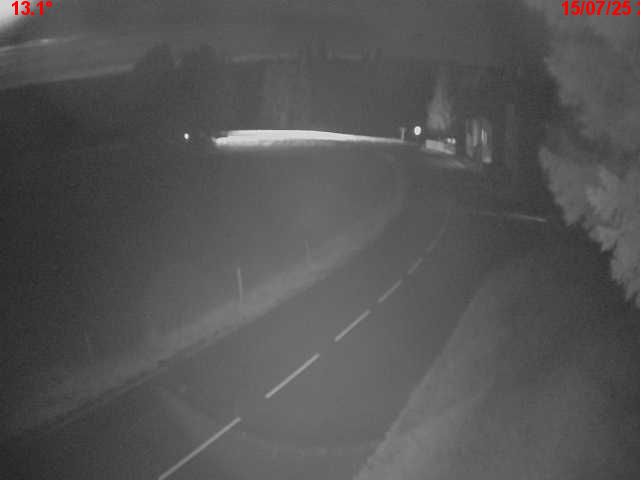 Webcam en haut du col du Ballon d'Alsace sur la D465 à 1075 mètres d'altitude dans les Vosges