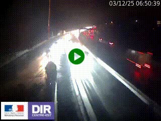 Caméra autoroute sur A6 - Valvert, près de Lyon, en direction de Paris, à hauteur de la sortie 36 Porte du Valvert