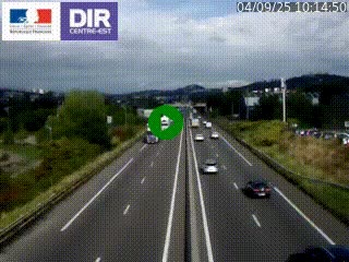 Caméra autoroute à Saint-Etienne (Les Littes) à hauteur du Ikea Saint-Etienne sur l'A72 en direction de Roanne