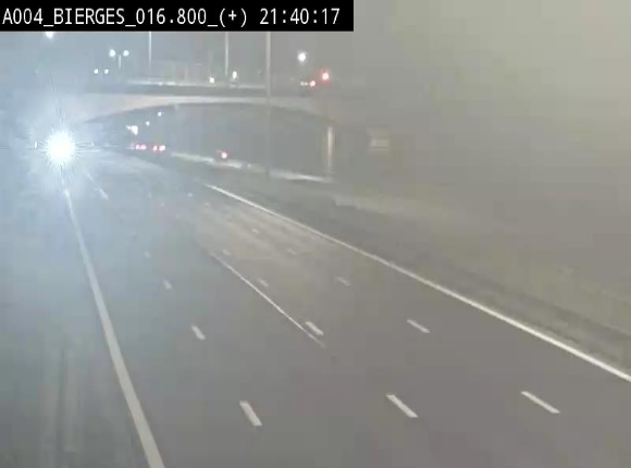 Webcam à Wavre, à hauteur de la sortie 5 Bierges. Vue orientée vers Namur