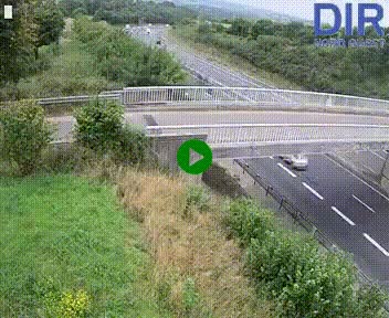 Webcam sur A84 à hauteur de Pont-Farcy, au niveau du pont autoroutier sur la Vire, au sud de Saint-Lô
