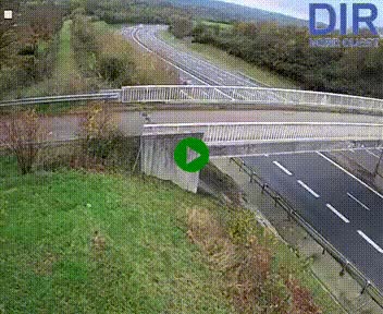 Webcam sur A84 à hauteur de Pont-Farcy, au niveau du pont autoroutier sur la Vire, au sud de Saint-Lô