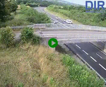 Webcam sur A84 à hauteur de Pont-Farcy, au niveau du pont autoroutier sur la Vire, au sud de Saint-Lô
