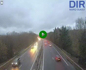 Webcam sur le périphérique de Caen (N814) à l'est de la ville, à Mondeville hauteur de la sortie 2, Presqu'île-Rives de l'Orne, au bout de l'autoroute A13