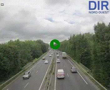 Webcam sur le périphérique de Caen (N814) à l'est de la ville, à Mondeville hauteur de la sortie 2, Presqu'île-Rives de l'Orne, au bout de l'autoroute A13