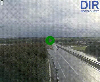 Webcam au début de l'A84 sur le périphérique Ouest de Caen (N814) à hauteur de la sortie 9, Porte de Bretagne