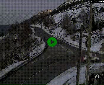 Webcam au carrefour de la croisade, à la jonction entre la N22 et la N320, avant le poste de douane franco-andorrane. Webcam à 1790 mètres d'altitude