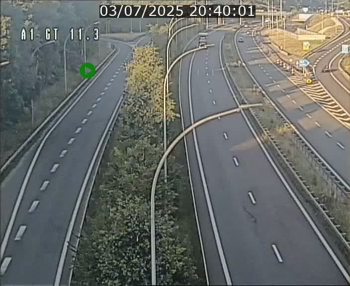 Traffic live webcam Luxembourg Senningerberg - A1 direction Allemagne - BK 11.3