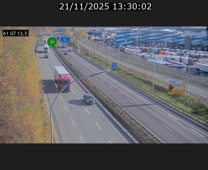 Traffic live webcam Luxembourg Senningerberg - A1 direction Allemagne - BK 12.3