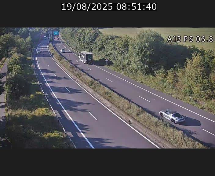Traffic live webcam Luxembourg Ehlerange - A13 direction Esch-sur-Alzette - BK 6.8