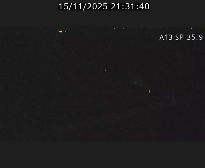 Webcam trafic sur A13 à l'entrée ouest du tunnel Markusbierg à Remerschen. Vue orientée vers Mondorf-les-Bains.