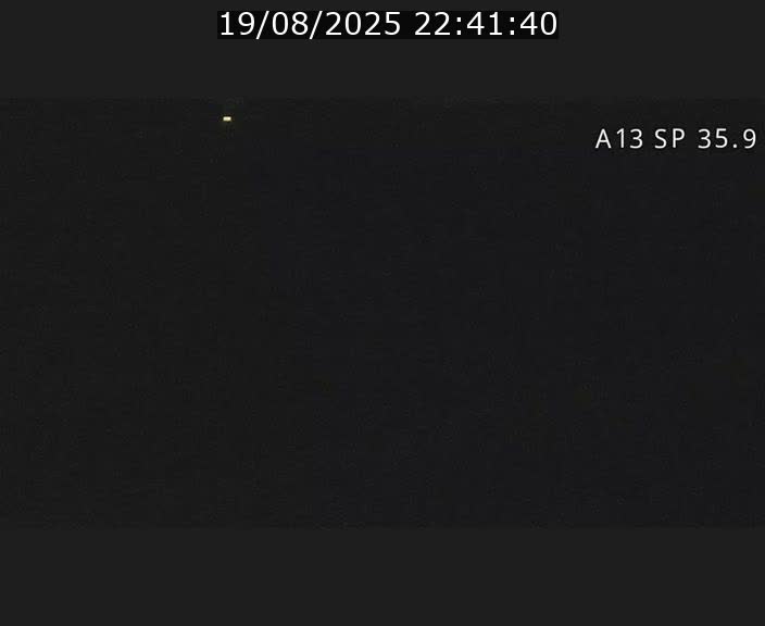 Webcam trafic sur A13 à l'entrée ouest du tunnel Markusbierg à Remerschen. Vue orientée vers Mondorf-les-Bains.