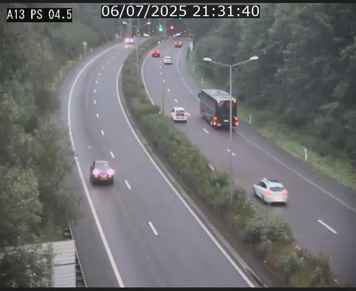 Traffic live webcam Luxembourg Differdange - A13 direction Esch-sur-Alzette - BK 4.5