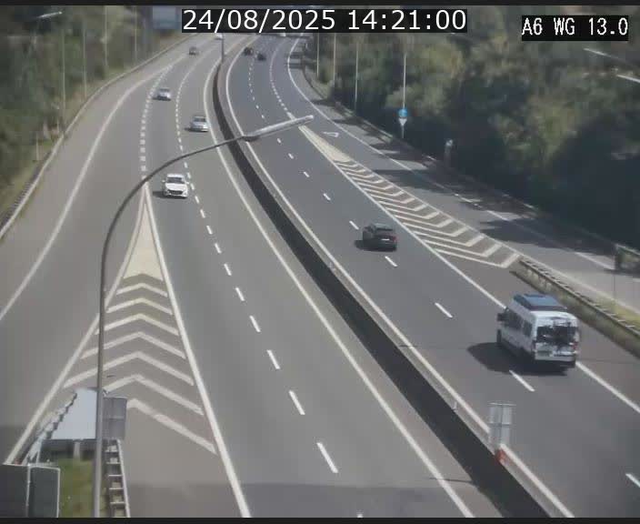 Traffic live webcam Luxembourg Mamer - A6 - BK 13 - direction Luxembourg/France/Allemagne
