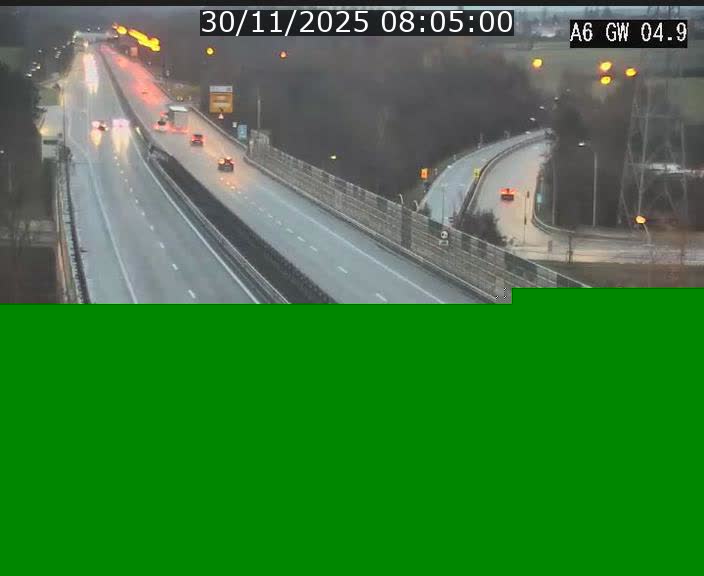 Traffic live webcam Luxembourg Croix de Cessange - A6 - BK 4.9 - direction Belgique