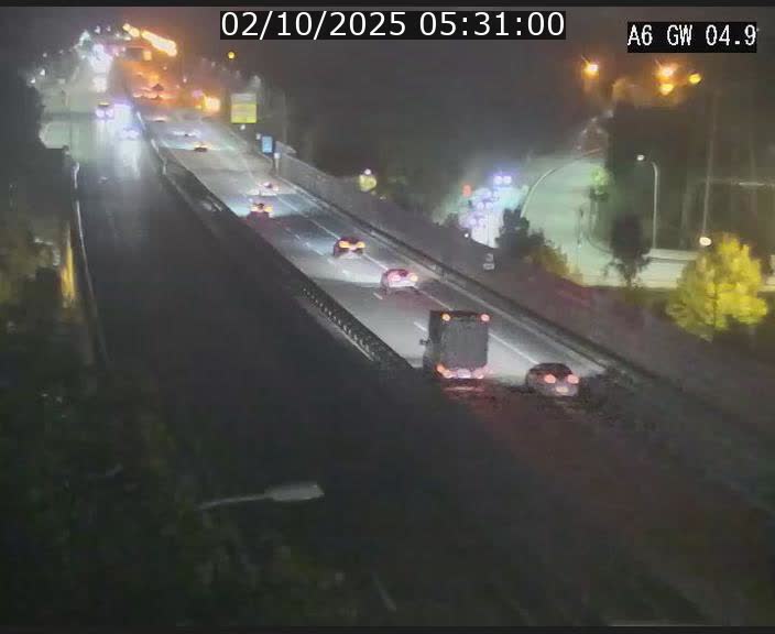 Traffic live webcam Luxembourg Croix de Cessange - A6 - BK 4.9 - direction Belgique