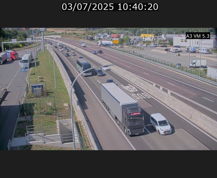 Traffic live webcam Luxembourg Aire de Berchem - A3 - BK 5 - direction France