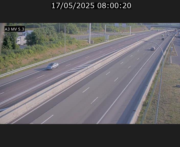 Webcam à l'Aire de Berchem au Luxembourg sur l'A3. Vue orientée vers la France