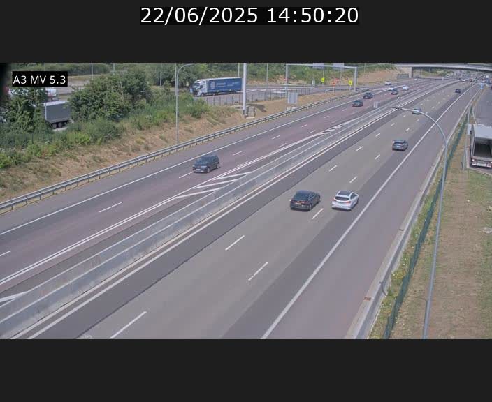Webcam à l'Aire de Berchem au Luxembourg sur l'A3. Vue orientée vers la France