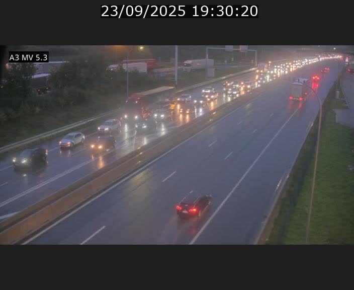 Webcam à l'Aire de Berchem au Luxembourg sur l'A3. Vue orientée vers la France