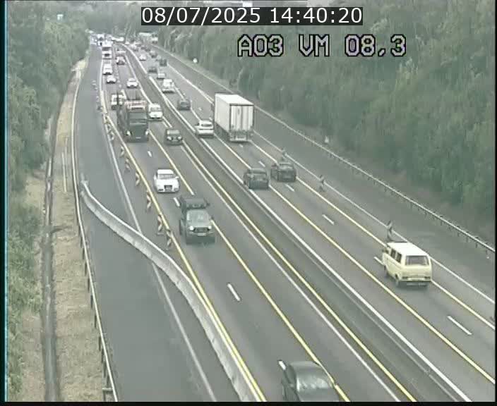 Traffic live webcam Luxembourg Bettembourg - A3 - BK 8.3 - direction France