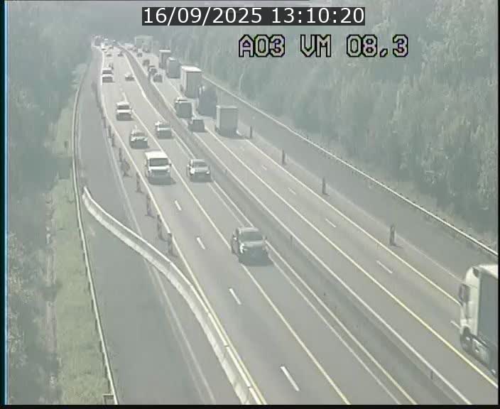 Traffic live webcam Luxembourg Bettembourg - A3 - BK 8.3 - direction France