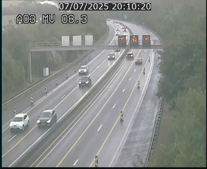 Webcam Autoroute après la Croix de Bettembourg en direction de Luxembourg sur l'A3