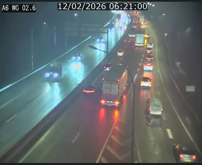 Traffic live webcam Luxembourg Croix de Cessange - A6 - BK 2.6 - direction France/Allemagne