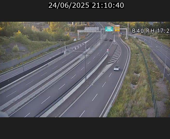 Webcam sur le contournement d'Esch Belval à hauteur de la sortie Université de Luxembourg. Vue orientée vers Luxembourg