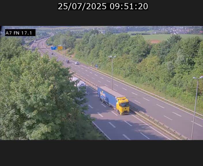 Caméra trafic Luxembourg - A7, Merscherbierg direction Mersch