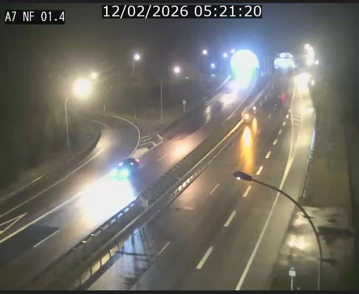 Caméra autoroute Luxembourg A7 - Echangeur Waldhaff - direction Tunnel Stafelter