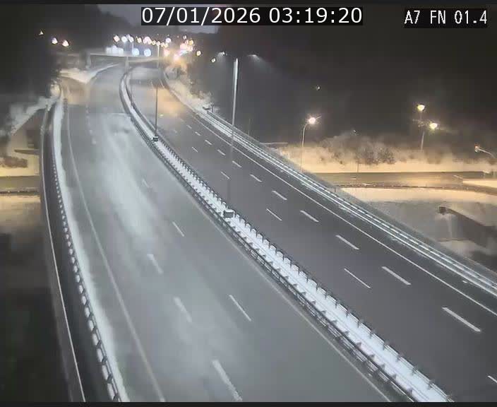 Caméra autoroute Luxembourg A7 - Tunnel Stafelter - direction Echangeur Grünewald