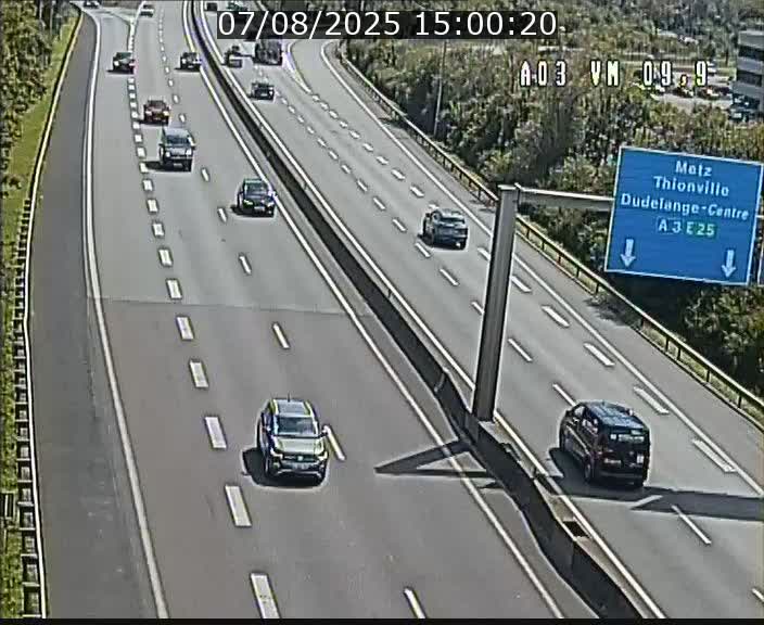 Webcam Autoroute à la Croix de Bettembourg - A3 - BK 9.9 - direction France