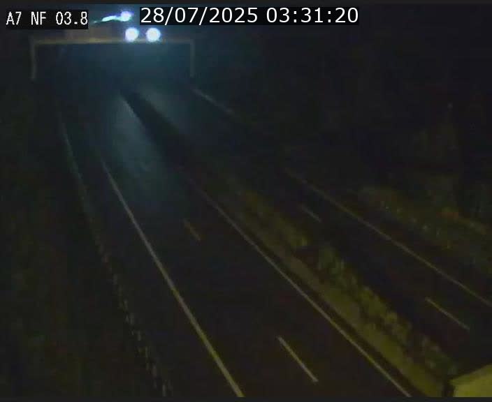 Webcam autoroute A7 au Luxembourg à la sortie du Tunnel Stafelter vers le Nord