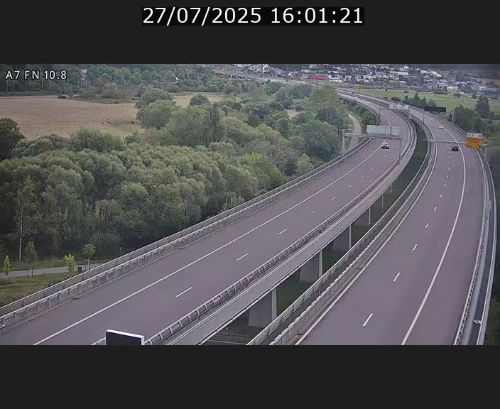 Caméra trafic Luxembourg - A7, Tunnel Gousselerbierg, sortie sud, direction rond-point Lorentzweiler (BK 10.8)