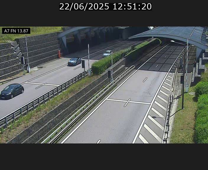 Caméra trafic Luxembourg - A7, Tunnel Gousselerbierg, entrée nord, direction Lorentzweiler
